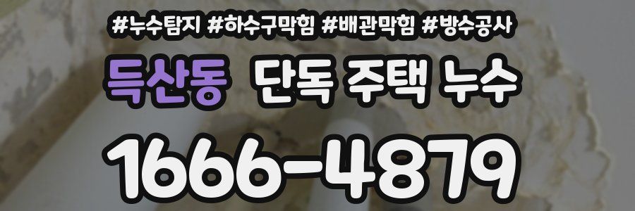 득산동 단독 주택 누수