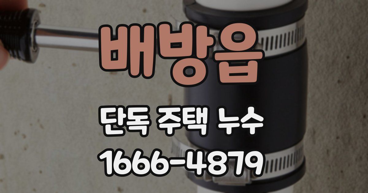 배방읍 단독 주택 누수
