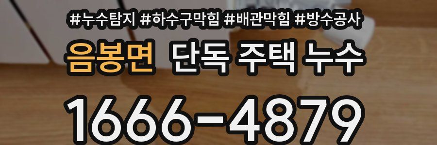 음봉면 단독 주택 누수