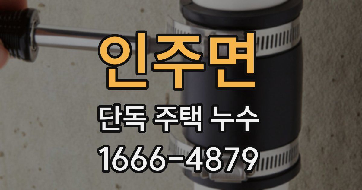 인주면 단독 주택 누수
