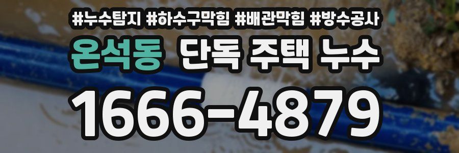 온석동 단독 주택 누수