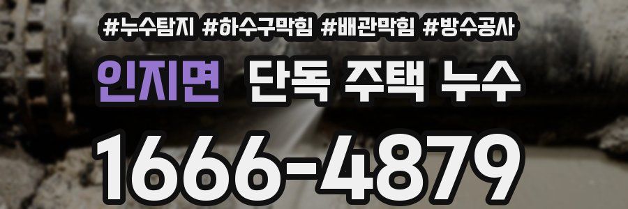 인지면 단독 주택 누수