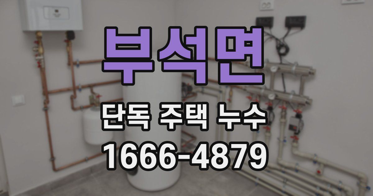 부석면 단독 주택 누수