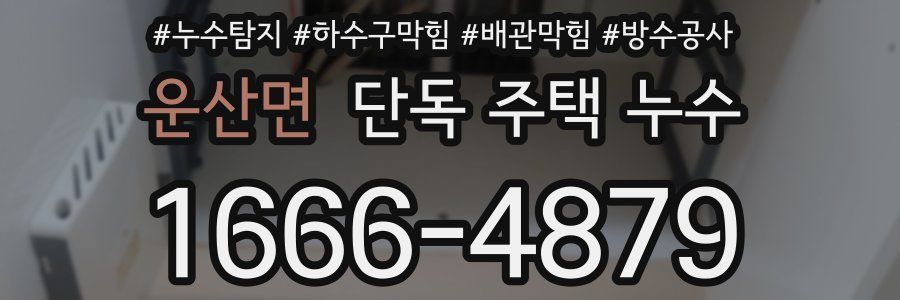 운산면 단독 주택 누수