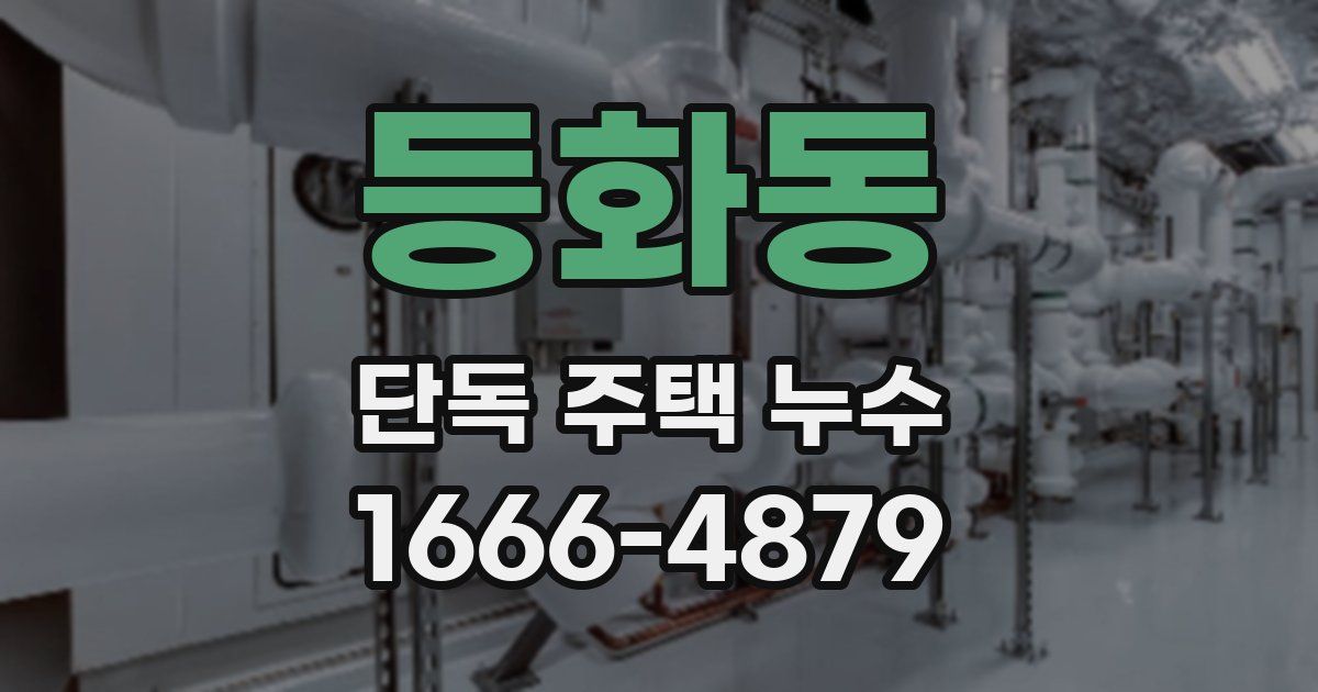 등화동 단독 주택 누수