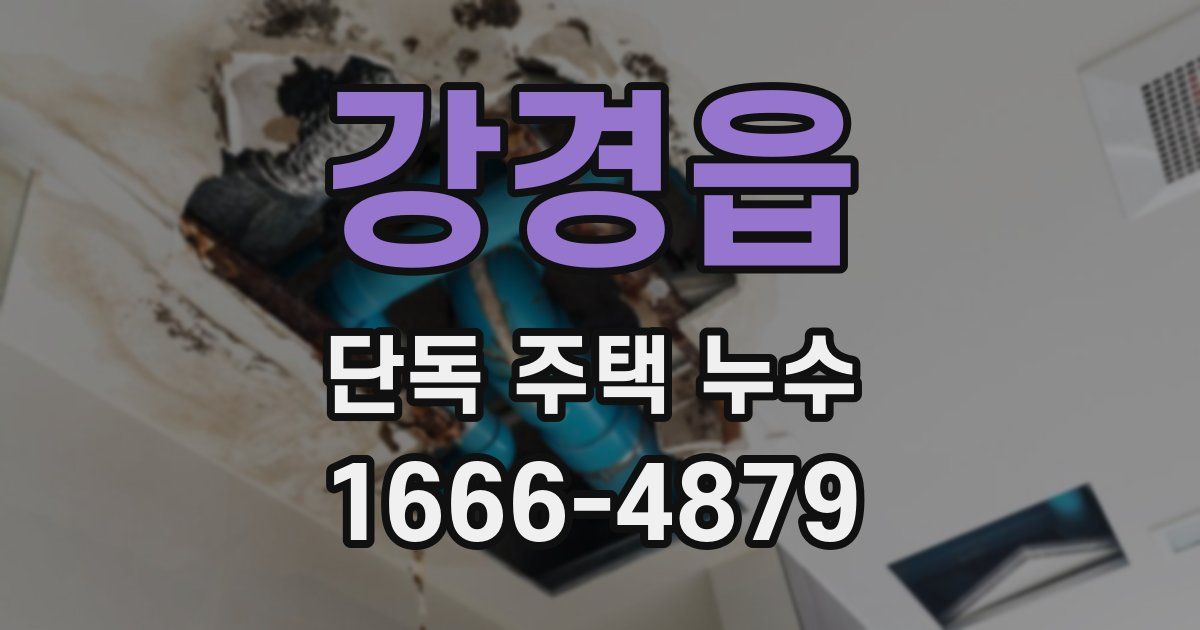 강경읍 단독 주택 누수
