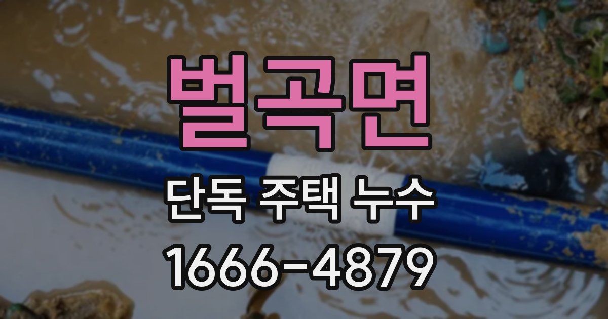 벌곡면 단독 주택 누수