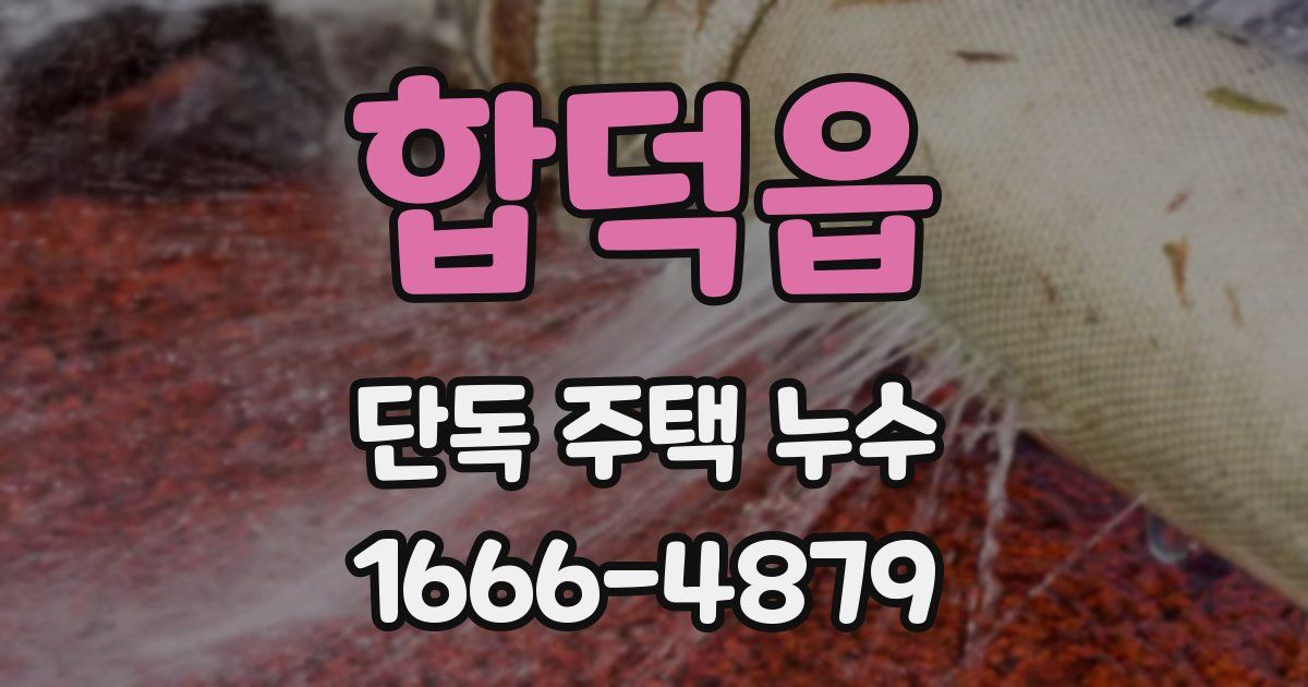 합덕읍 단독 주택 누수