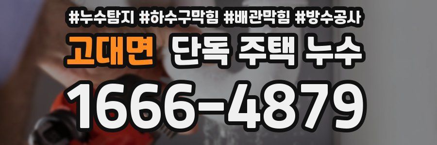 고대면 단독 주택 누수