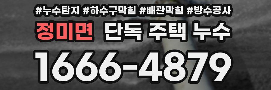 정미면 단독 주택 누수