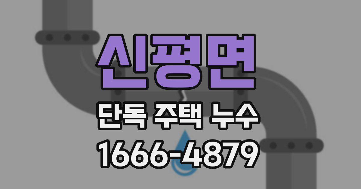 신평면 단독 주택 누수