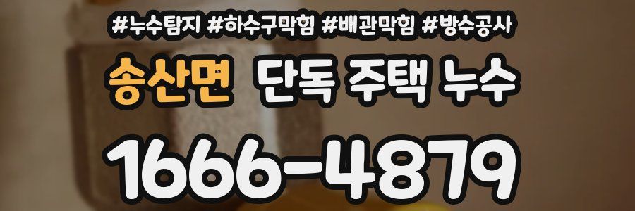 송산면 단독 주택 누수
