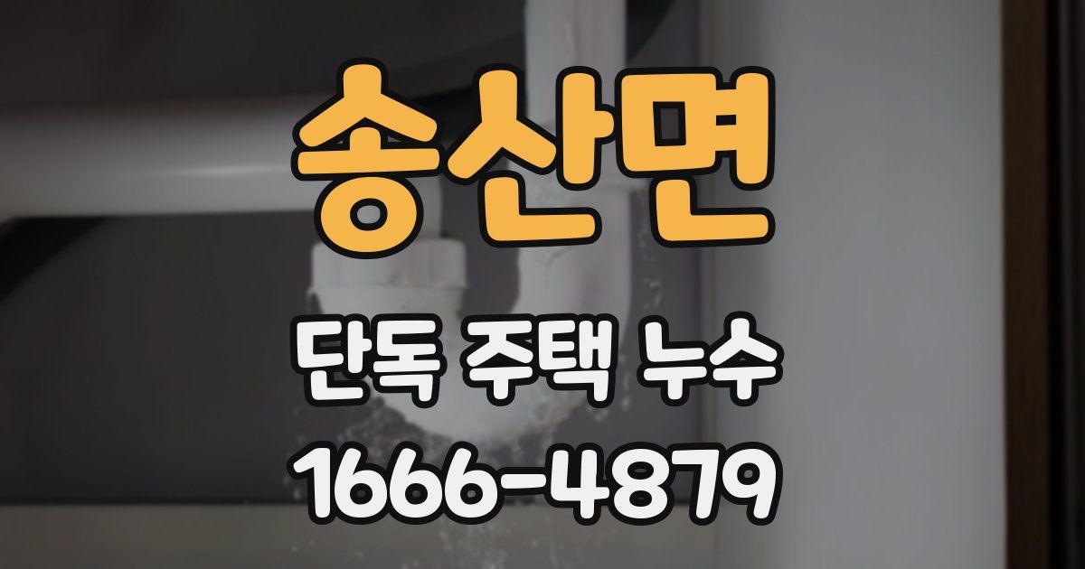 송산면 단독 주택 누수