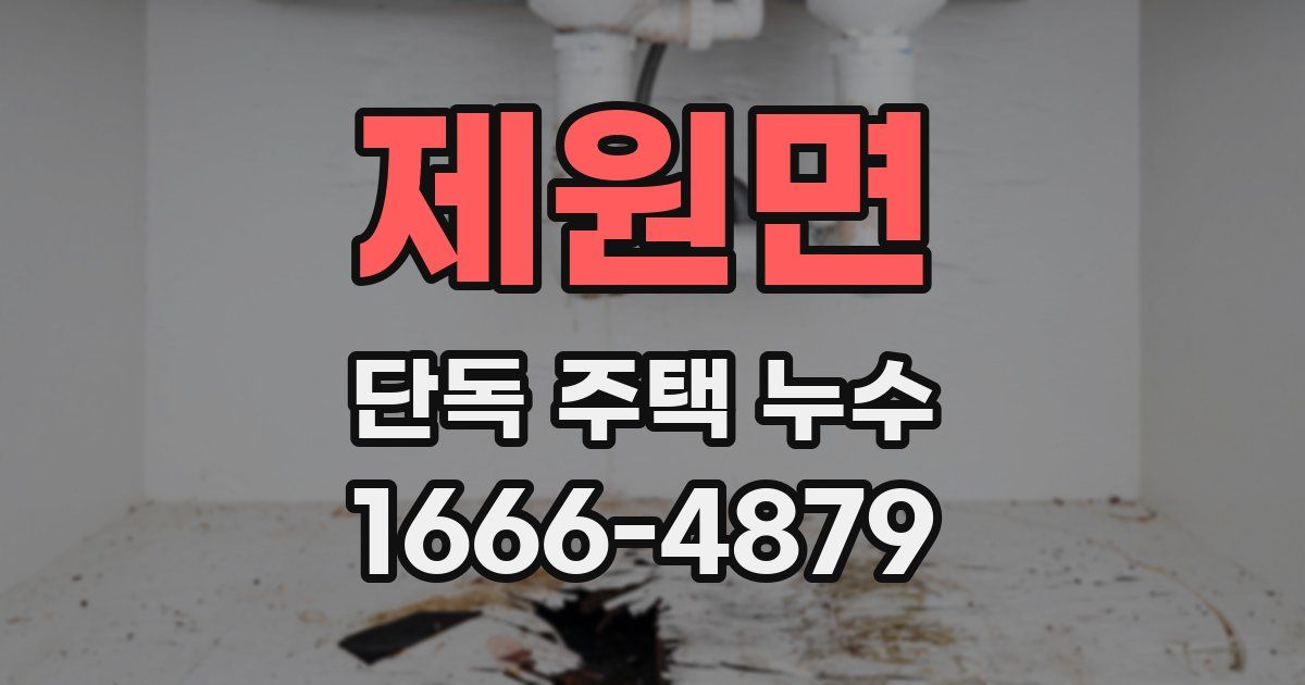 제원면 단독 주택 누수