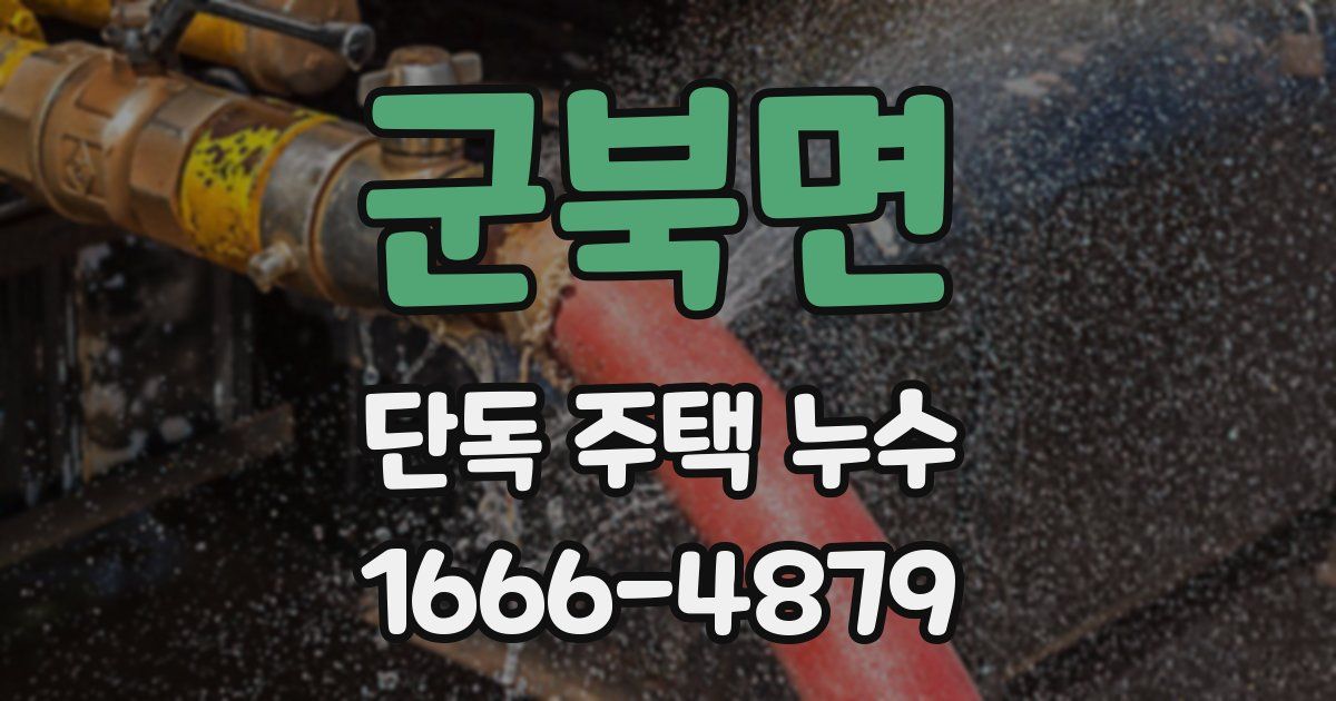 군북면 단독 주택 누수