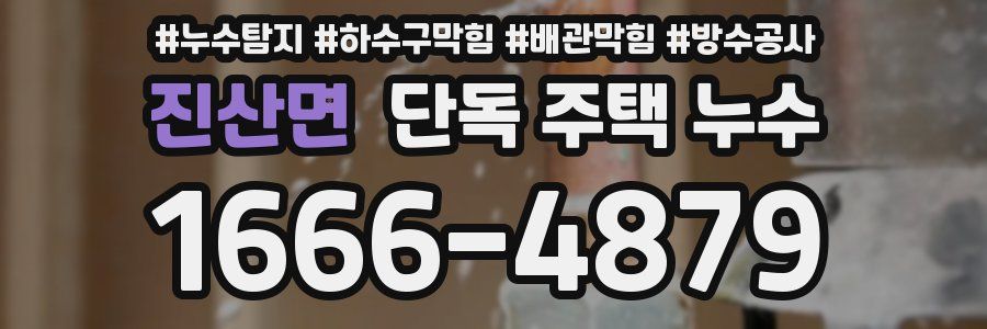 진산면 단독 주택 누수