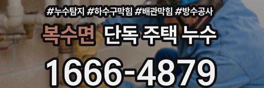 복수면 단독 주택 누수
