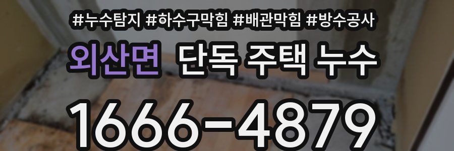 외산면 단독 주택 누수