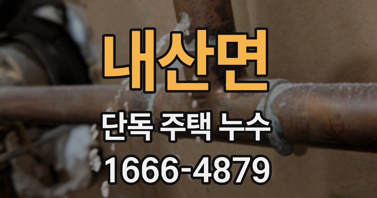 내산면 단독 주택 누수