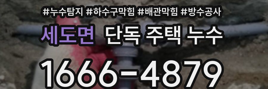 세도면 단독 주택 누수
