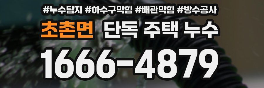 초촌면 단독 주택 누수