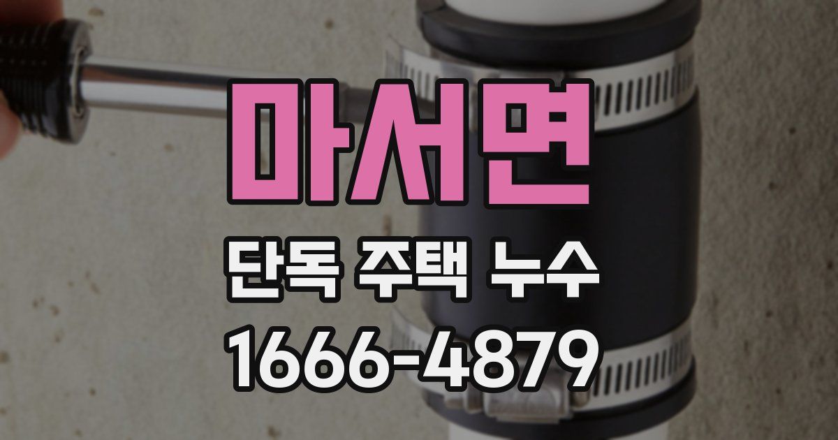 마서면 단독 주택 누수