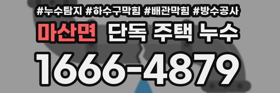 마산면 단독 주택 누수