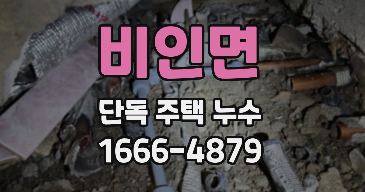 비인면 단독 주택 누수