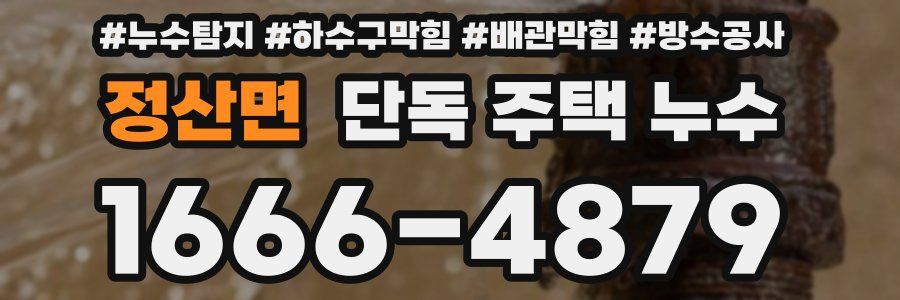 정산면 단독 주택 누수
