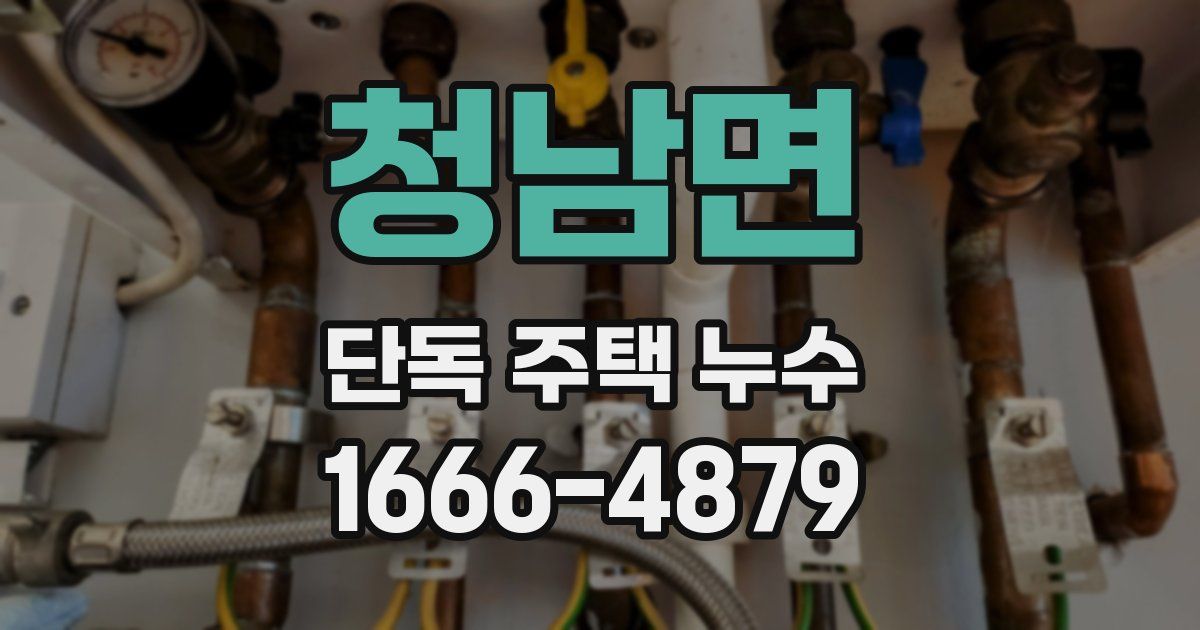 청남면 단독 주택 누수