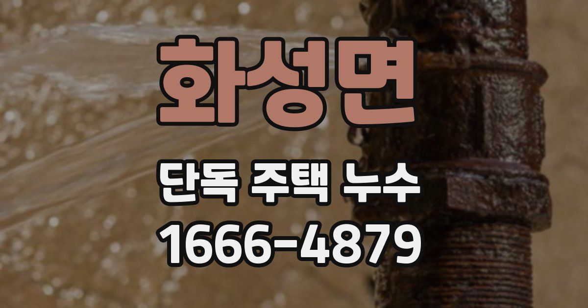 화성면 단독 주택 누수