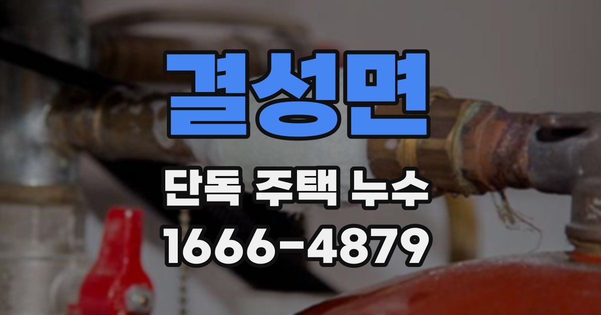 결성면 단독 주택 누수