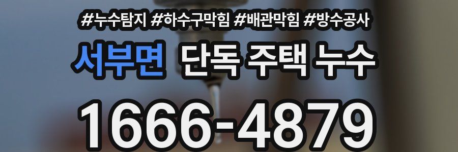 서부면 단독 주택 누수