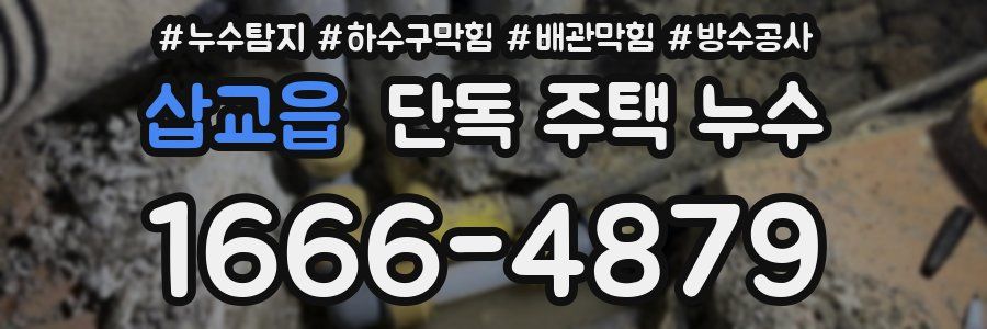 삽교읍 단독 주택 누수