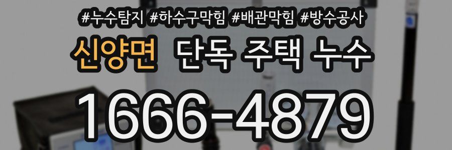 신양면 단독 주택 누수