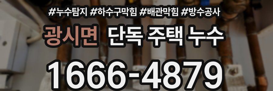 광시면 단독 주택 누수