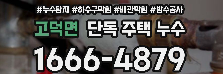 고덕면 단독 주택 누수