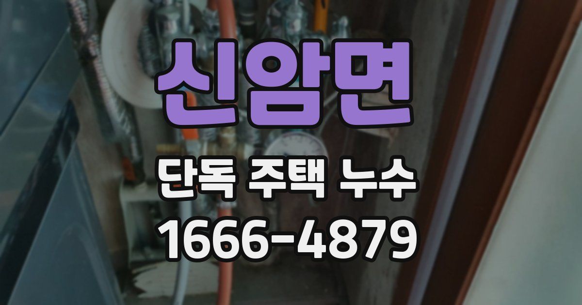 신암면 단독 주택 누수