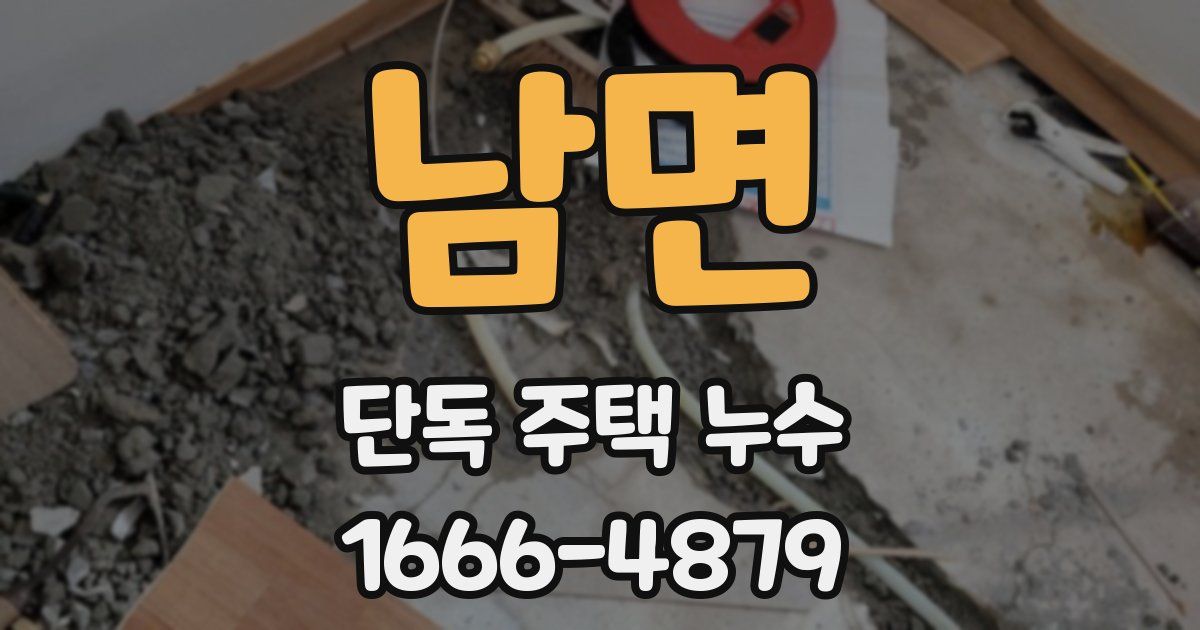남면 단독 주택 누수