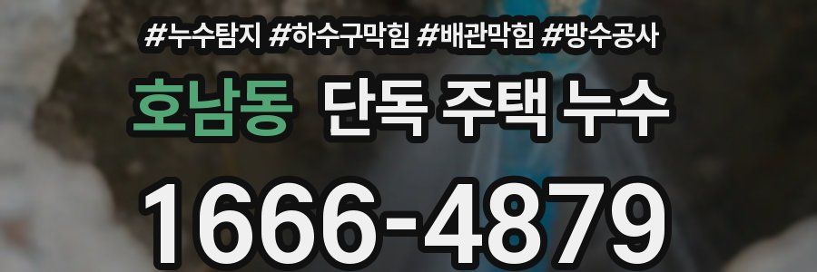 호남동 단독 주택 누수