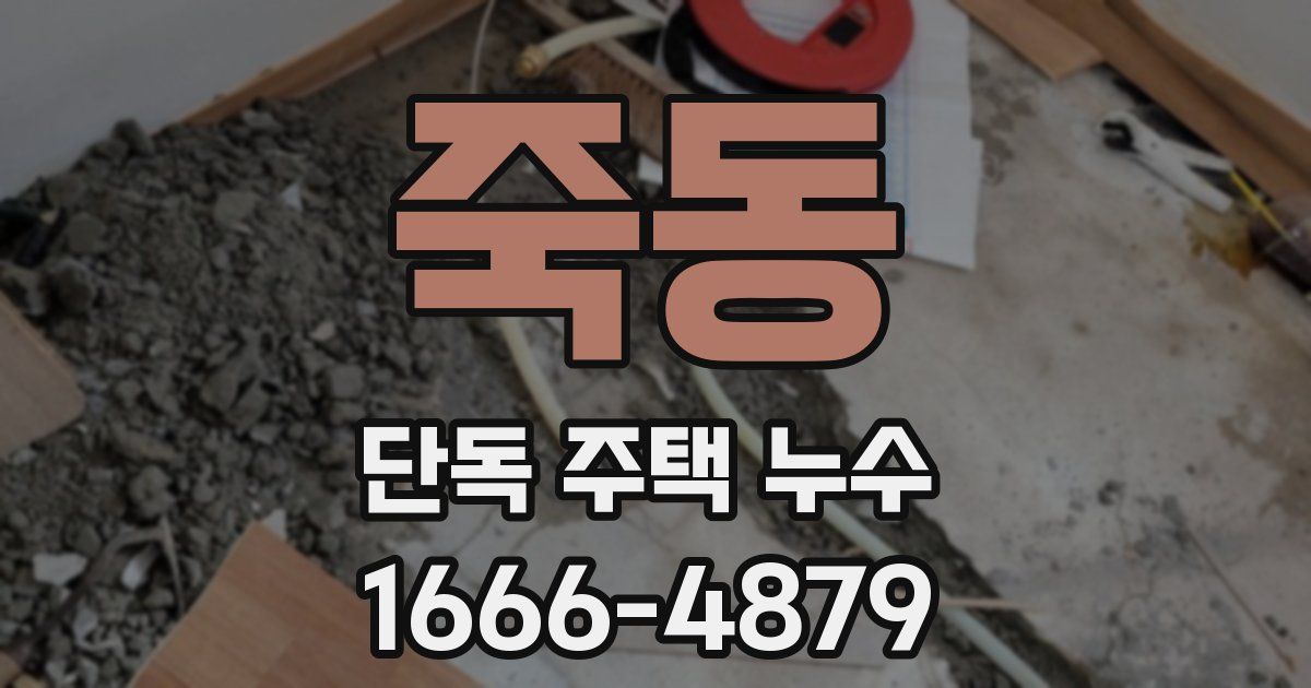 죽동 단독 주택 누수