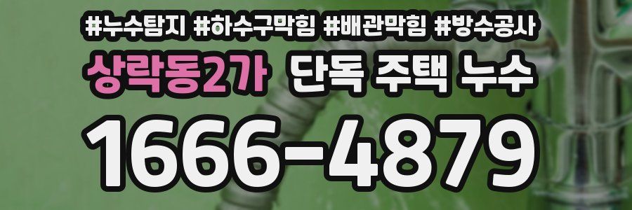 상락동2가 단독 주택 누수