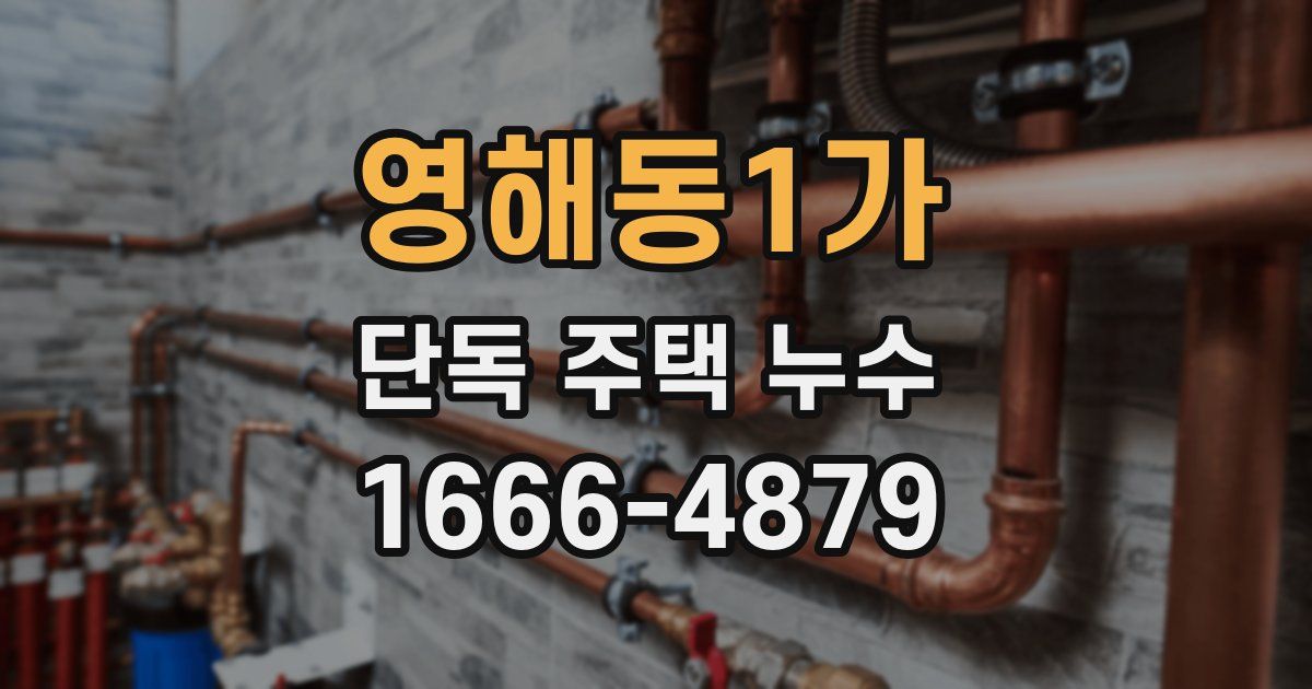 영해동1가 단독 주택 누수