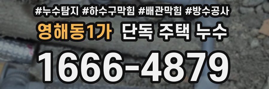 영해동1가 단독 주택 누수