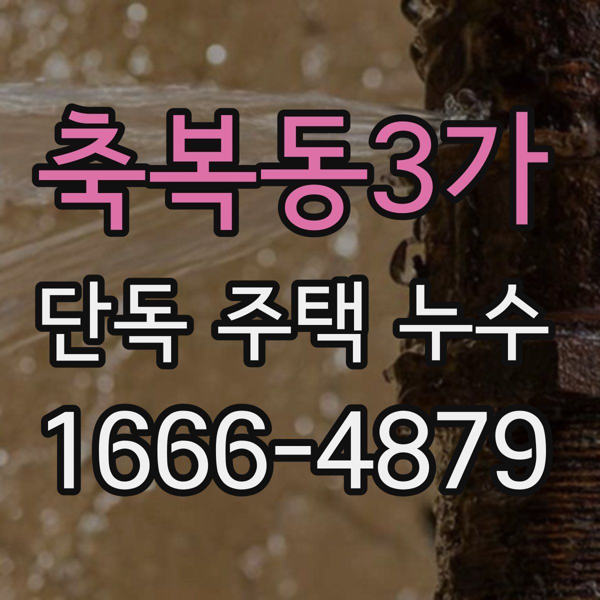 축복동3가 단독 주택 누수
