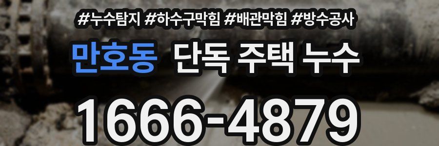 만호동 단독 주택 누수