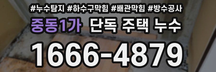 중동1가 단독 주택 누수