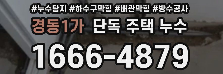 경동1가 단독 주택 누수