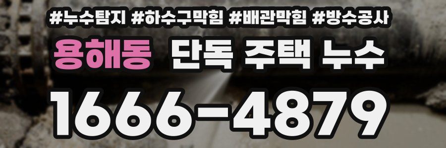 용해동 단독 주택 누수