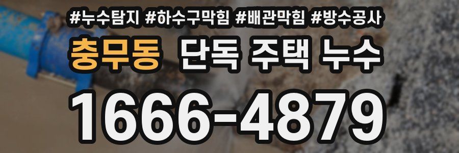 충무동 단독 주택 누수
